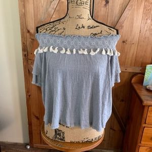 NWT, Paper Crane, Tassel Top